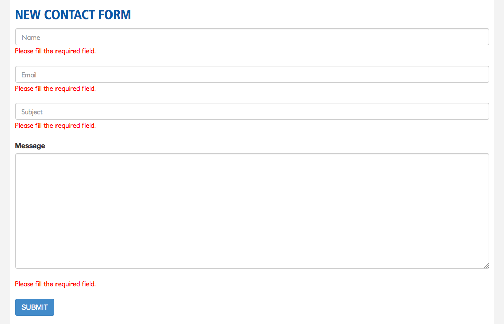 contact form 7 with bootstrap elements ajax validation