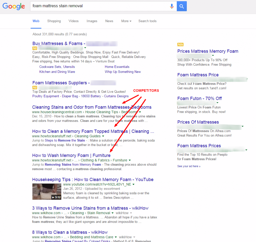 google-serp-competition