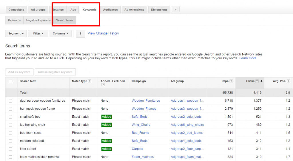 google-adwords-search-term-report